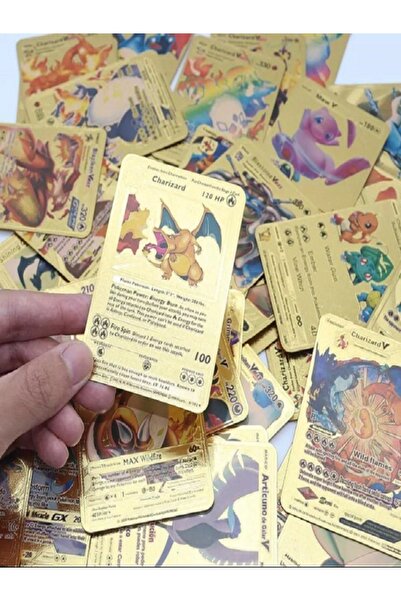 Pokemon Company Space Pokemon Gold Card Pvc Esnek Koleksiyon Kartı 5'li Özel ...