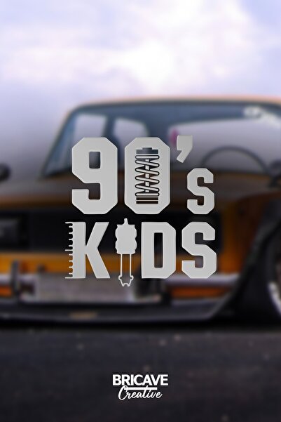 Bricave 90's Kids Jdm Car-motorcycle Windshield Label Sticker 18x18cm