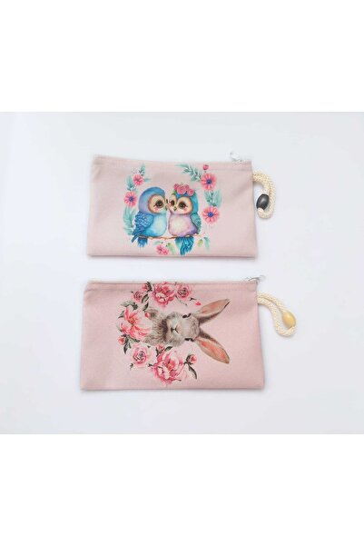 REN AKSESUAR Set of 2 Pen Holders, Mini Bag, Makeup Bag, Multi-Purpose Bag