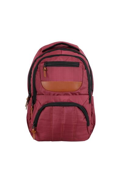 Bagacar 8007 Бордовий унісекс шкільний та повсякденний рюкзак