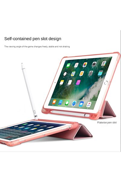 Israh Apple iPad Mini 2021 (6.Nesil) için Uyumlu Kılıf Tri Folding Kalem Bölm...