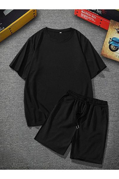 prtnc protonic Black T-shirt Black Shorts Set