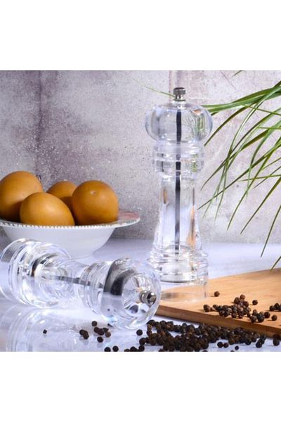 Emr züccaciye Transparent Acrylic Grinder - Salt Pepper Grinder Large 18.5 Cm (single)