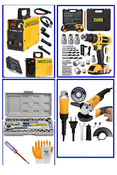 STANWER Germany Technology 250 Amper Ark. Kaynak Makinası Matkap Ve Taşlama X...