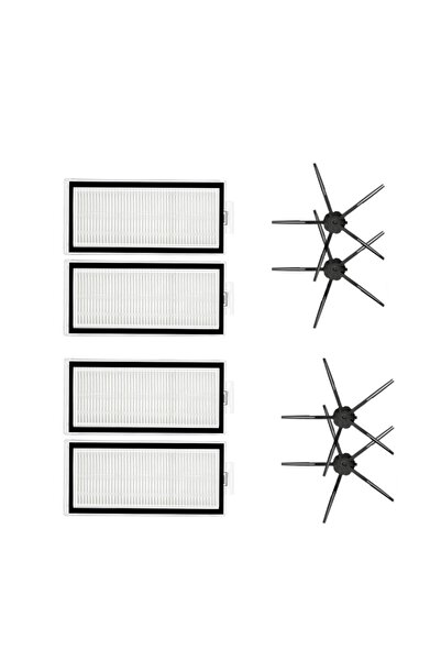 robotyedek Roborock Q7 Max وQ7 Max Plus - أسود، فلتر Hepa بديل وفرشاة جانبية ...