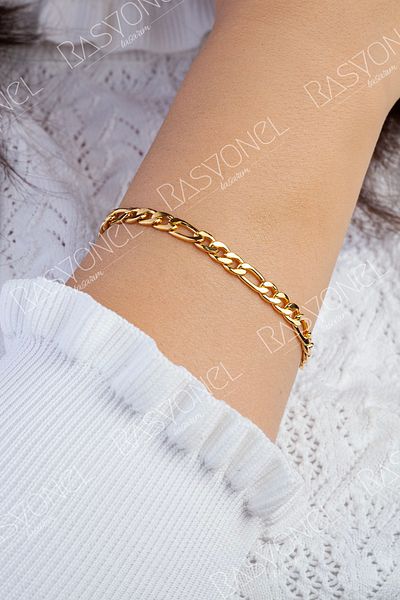 Rasyonel lazer Women's Bracelet Stainless Non-Tarnish Gold Color Italian Twist Combination Steel Mesh Chain Steel Bracelet