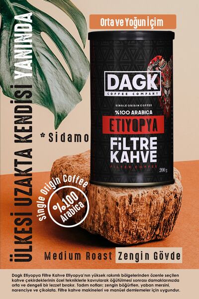 Dagk Etiyopya Filtre Kahve 200g Tnk (ÖĞÜTÜLMÜŞ)