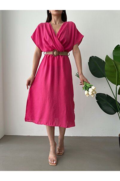 AÈC PRIVÈ فستان نسائي طويل عالي الجودة بحزام أيروبين