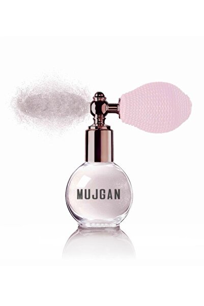 MUJGAN Parfüm Şekilli Sprey Simli Pudra Pembe