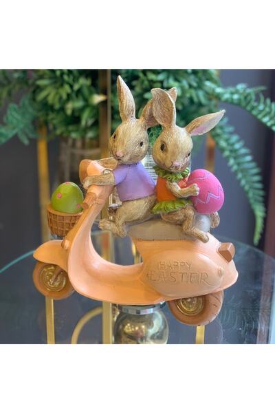 By Ari Ev Dekorasyon Motosikletli Ikili Tavşan Hs560-4