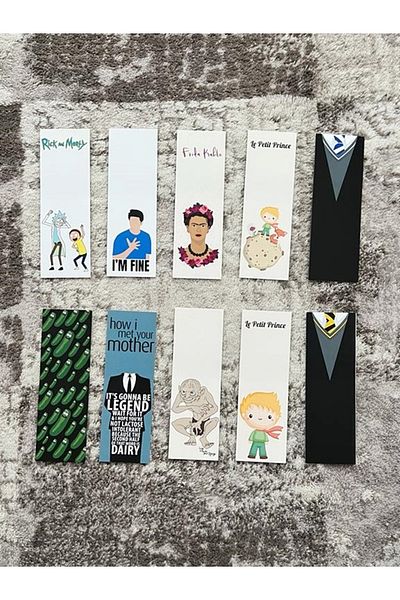Paytak Moda Series Flim Character Design Mixed 10 Pieces Bookmark Set Pytkayrac73