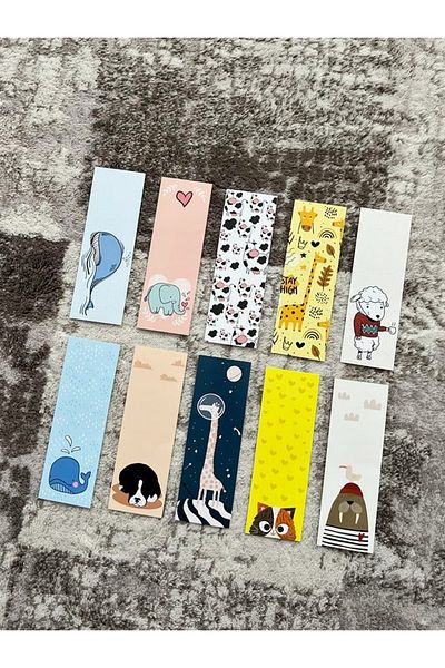 Paytak Moda Colorful Animal Design Mixed 10 Pieces Bookmark Set Pytkayrac84