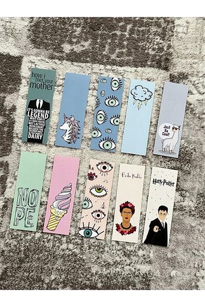 Paytak Moda Movie Series Character Animal Design Mixed 10 Pieces Bookmark Set Pytkayrac91