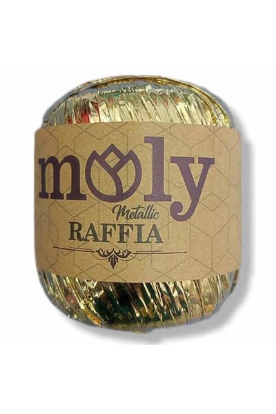Moly Μεταλλική Raffia (50 γραμμάρια) Χρυσό