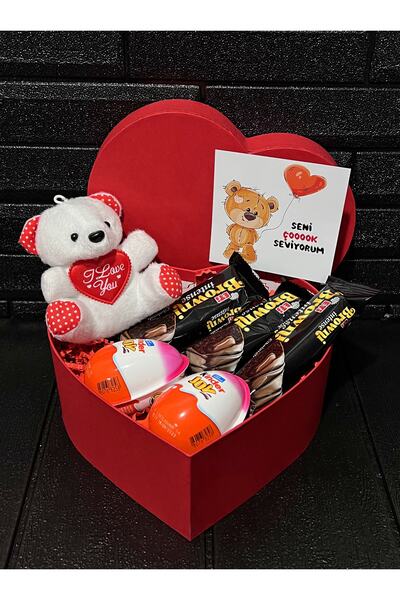 lenostra Sevgiliye Hediye Kalp Kutuda Kalpli Beyaz Ayıcık - Browni Intense Ve...