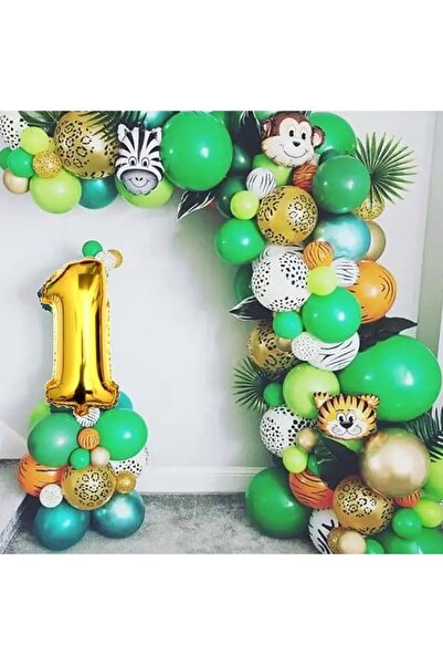 DÜVENCİ TİCARET Çıtıpıtıstore Safari Temalı 1 Yaş Balon Set