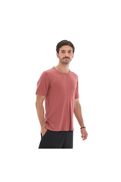 Nike S Nk Df Top Ss Yoga Erkek T-shirt Pembe