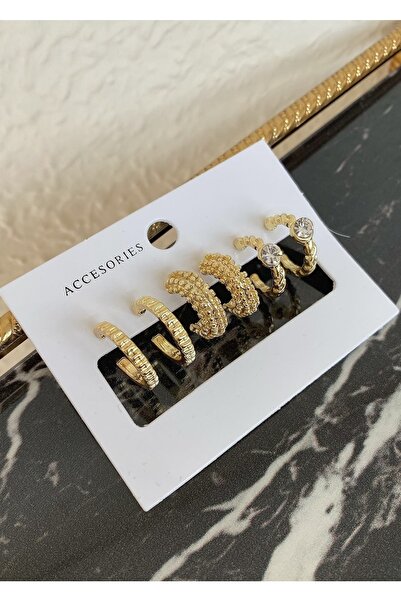 takıtarzım مجموعة من الأقراط مكونة من 3 أزواج مقاومة للتشويه