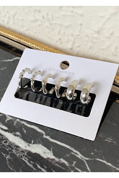 takıtarzım مجموعة من الأقراط مكونة من 3 أزواج مقاومة للتشويه