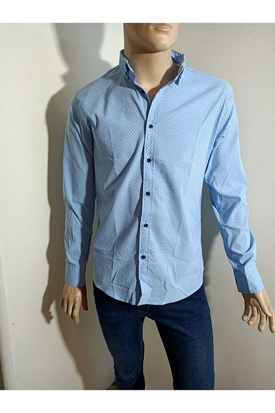 PACHOZ Спортна риза Slimfit с яка за копчета