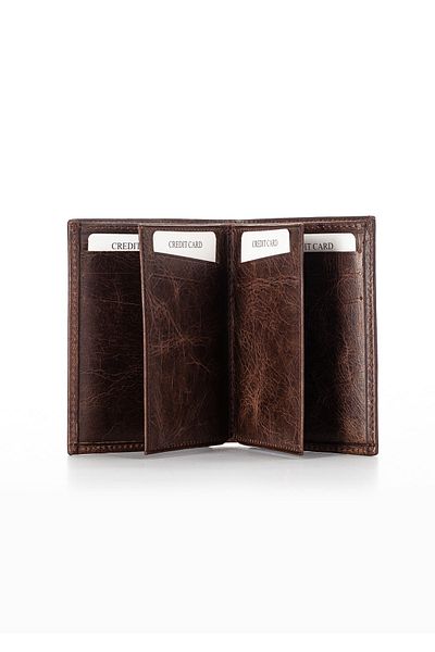 Niki Leather Кожен портфейл за карти Tivra Crazy