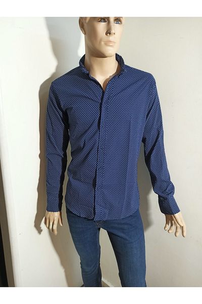 PACHOZ Спортна риза Slimfit с яка за копчета