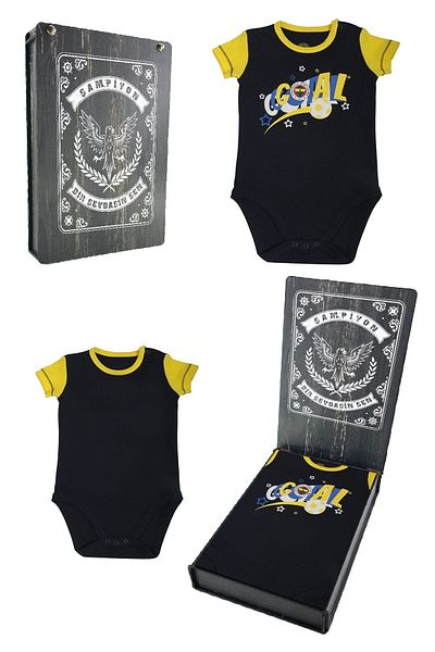Fenerbahçe Original Baby Bodysuit with Gift Wooden Box