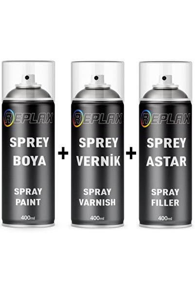 REPLAX Fiat Egea Mistik Gri 612 Sprey Rötuş Boyası+vernik+astar