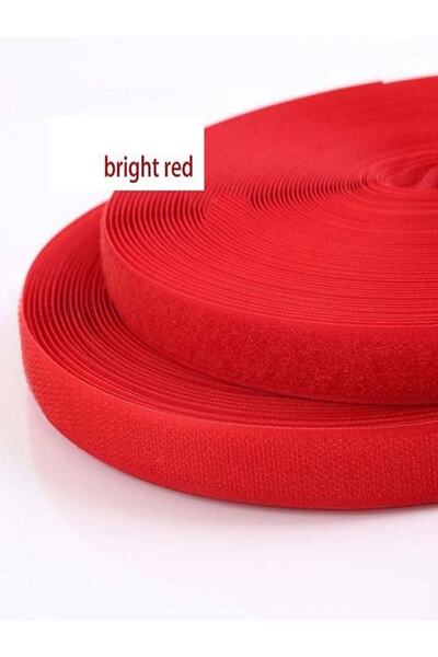 Teknor Kırmızı Cırt Cırtlı Bant 5 Metre 2 Çift Taraflı Amerikan Fermuarı 2 Cm...