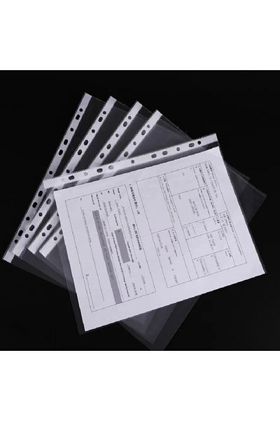 SEYFİKİRTASİYE Noki Eco Transparent Bag File 100 Pieces 1 Pack