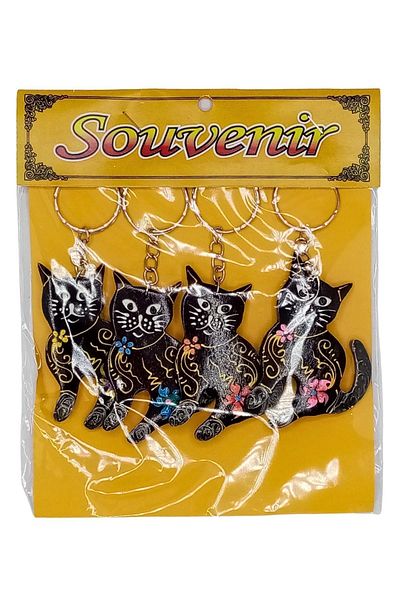 Dünyadan Hediyeler Coconut Cat Keychain Quadruple Gift Pack
