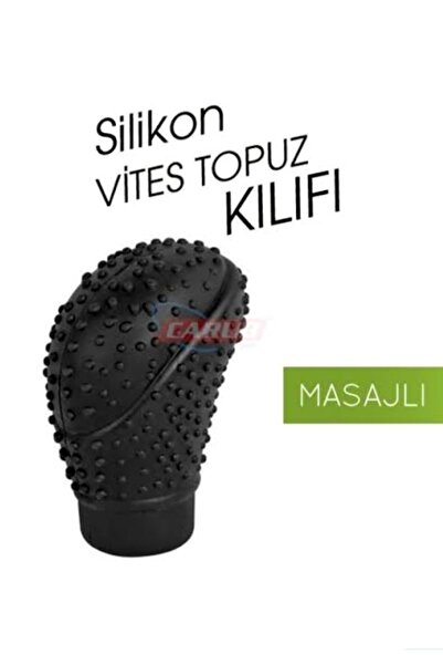 gürler oto kılıf ve aksesuar Silikon Vites Topuzu Masajlı Oval Siyah Br6219620