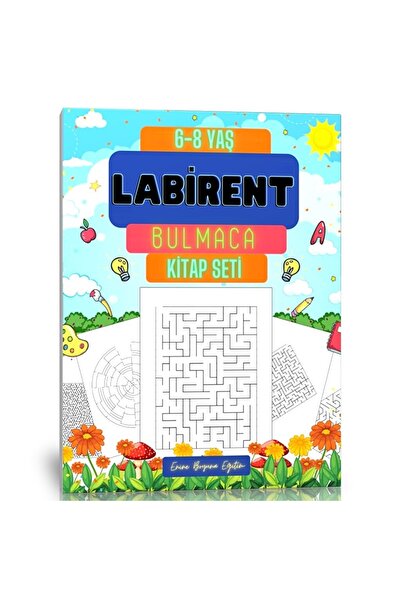 Enine Boyuna Eğitim 6-8 Yaş Labirent Bulmaca Kitap Seti (3 Kitap)