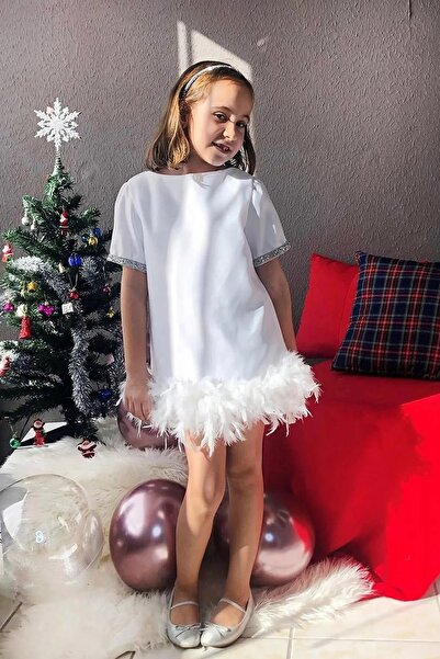 miço kids Βραδινό φόρεμα με φτερωτό ποδόγυρο - Κοριτσίστικο φόρεμα - Κοριτσίστικο βραδινό φόρεμα - Παιδικό βραδινό φόρεμα