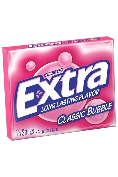 Wright's Wrigley's Extra Classic Bubble Gum 15 Sticks