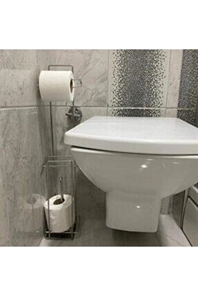 HomeTarz Ατσάλινο Ανταλλακτικό Δοχείο Ρολό Τουαλέτας Θήκη Χαρτοπετσέτας Μπάνιου Wc Θήκη χαρτοπετσέτας 65 εκ.