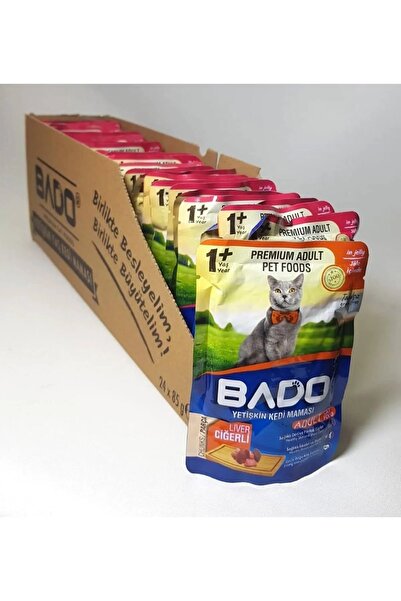 Bado Yetişkin Yaş Kedi Maması Ciğerli 85 Gr. X 12 Adet