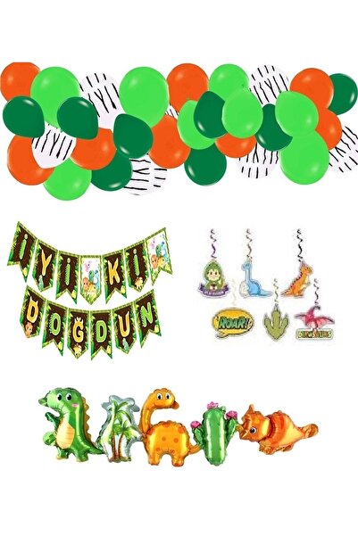 DÜVENCİ TİCARET Çıtıpıstore Set de aniversare Concept Dinozaur Set de baloane...