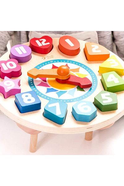 Classic World Learning Calimera Toys Wooden Clock