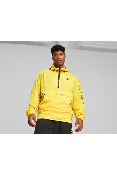 Puma X Staple Anorak Jacket Erkek Suya Dayanıklı Kanguru Ceket 53982655 Sarı