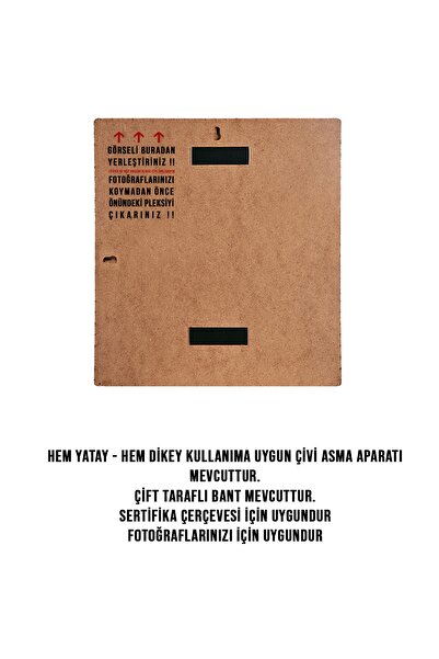 bymat 1 Adet 21x30 Çerçeve - a4 Çerçeve - Siyah Çerçeve - Fotoğraf ve Belge Çerçevesi