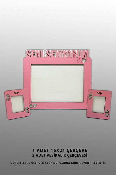 bymat I Love You Written Frame Set - MDF Frame