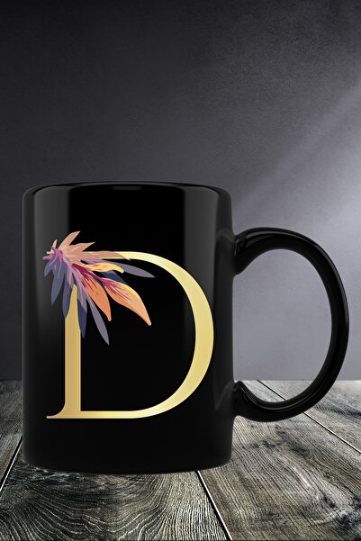 bymat كوب زجاجي بحرف D