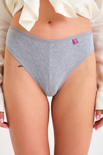 Joshs Pamuklu Yüksek Bel Brazilya Külot Tekli High Waist Brazilian Grimelanj