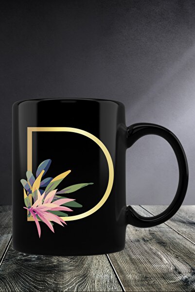 bymat كوب زجاجي بحرف D