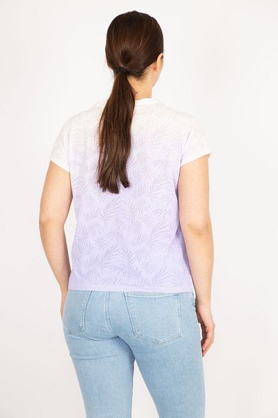 Şans Women's Plus Size Lilac Low Sleeve Blouse 65n22744