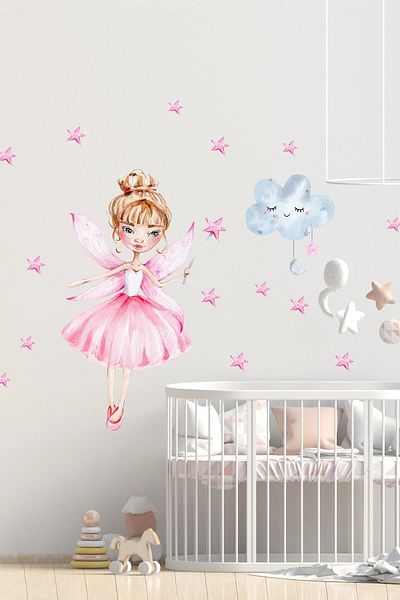 Sim Tasarım Sweet Dreams Fairy Wall Sticker Set
