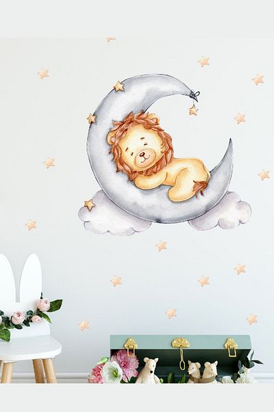 Sim Tasarım Little Lion Wall Sticker Set