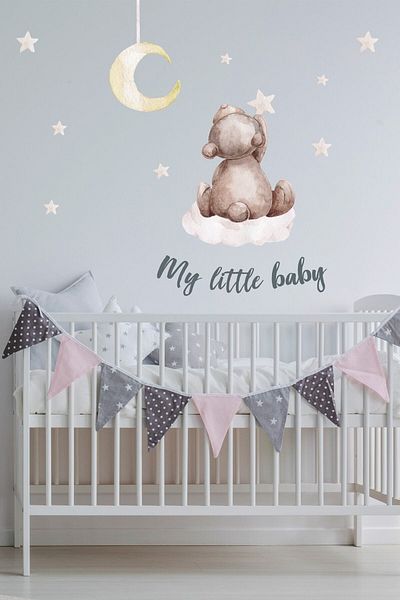 Sim Tasarım Angry Teddy Bear Wall Sticker Set