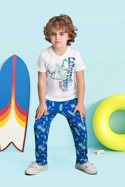 ROLY POLY Σετ Πιτζάμες Αγόρι Surf Cream